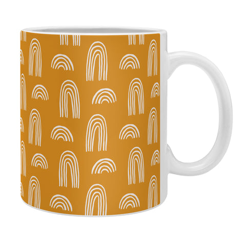 Avenie Tiny Arches Rainbow Lineart Coffee Mug