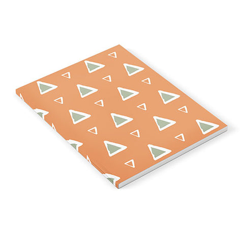 Avenie Triangle Pattern Orange Notebook