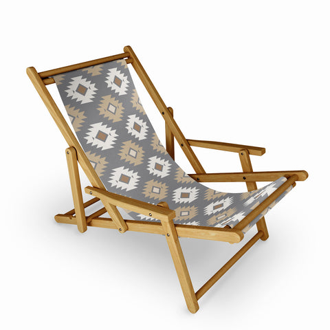 Avenie Tribal Diamond Neutral Sling Chair