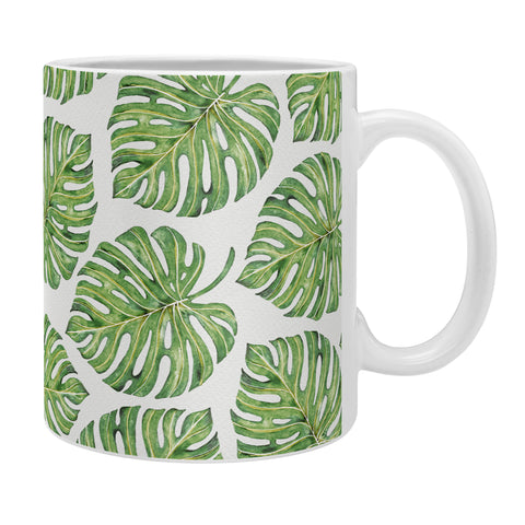 Avenie Tropical Palm Leaves Green Coffee Mug