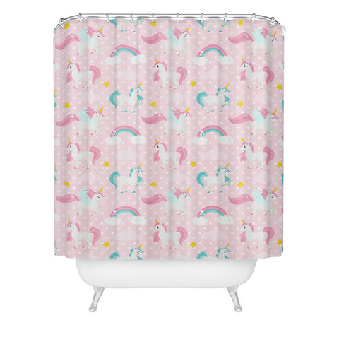 Avenie Unicorn Pattern Shower Curtain