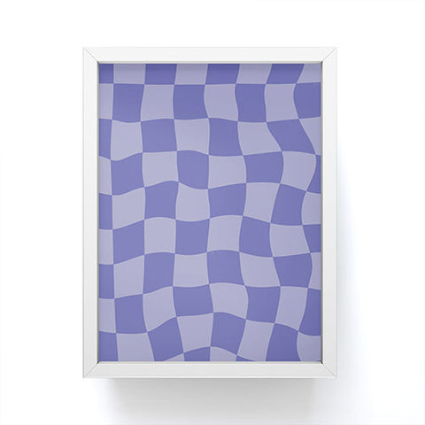 Avenie Very Peri Warped Checkerboard Framed Mini Art Print