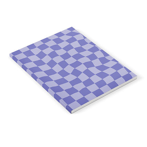 Avenie Very Peri Warped Checkerboard Notebook