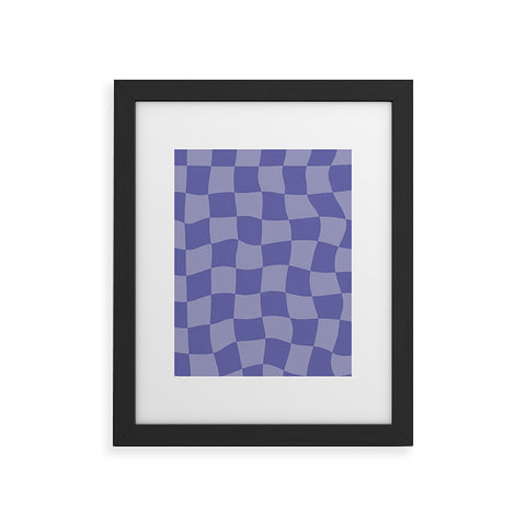 Avenie Very Peri Warped Checkerboard Framed Art Print