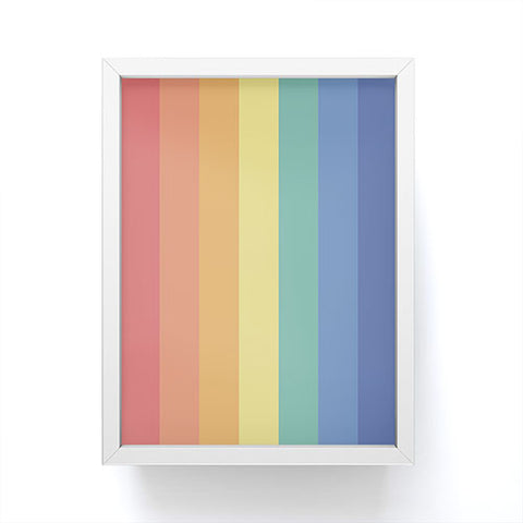 Avenie Vintage Rainbow Stripes Framed Mini Art Print