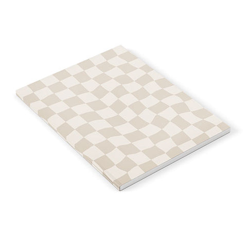 Avenie Warped Checkerboard Neutral Notebook