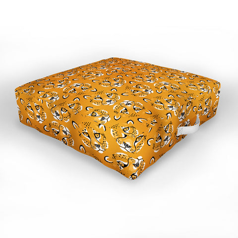 Avenie Wild Cheetah Collection VI Outdoor Floor Cushion
