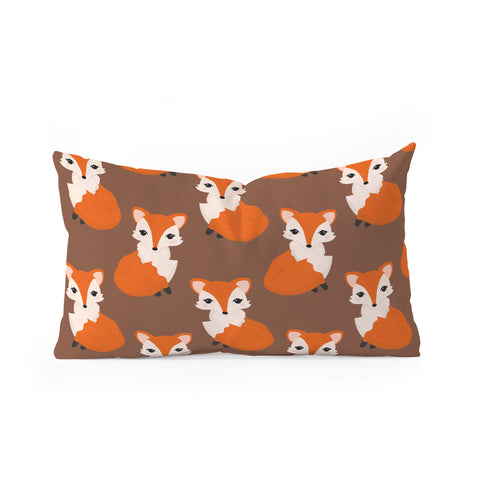 Avenie Woodland Fox Sitting Oblong Throw Pillow