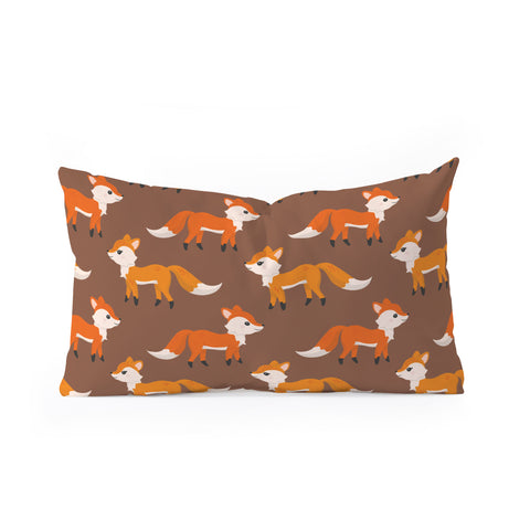 Avenie Woodland Foxes Oblong Throw Pillow
