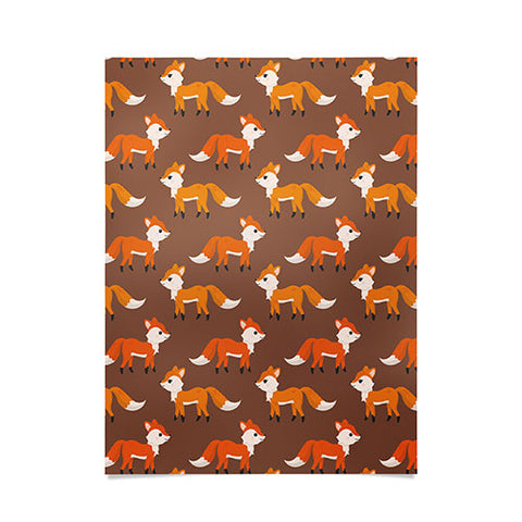 Avenie Woodland Foxes Poster