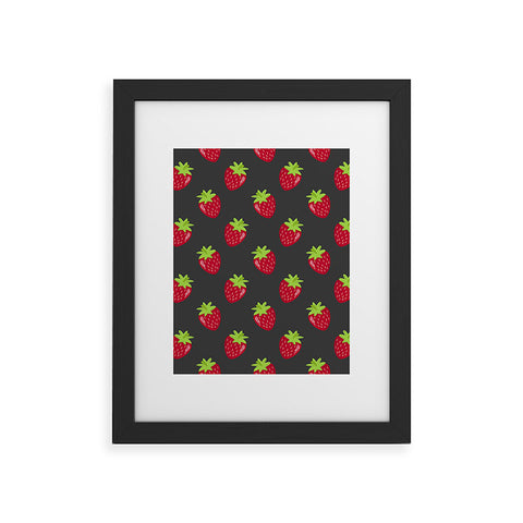 Avenie Woodland Strawberries Framed Art Print