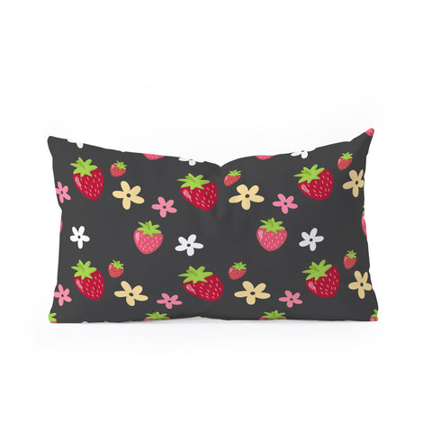 Avenie Woodland Strawberry Oblong Throw Pillow