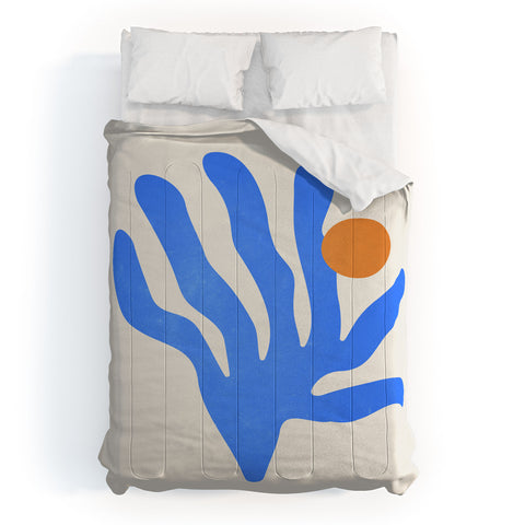 ayeyokp Jazz Blue Leaf Matisse Series Comforter