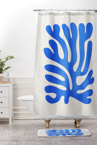 ayeyokp Marseille Blue Matisse Color Shower Curtain And Mat