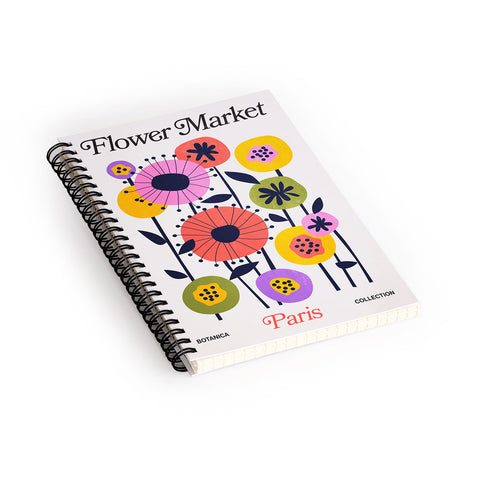 ayeyokp Paris Botanica Edition Flower Spiral Notebook