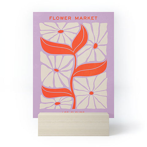 ayeyokp Plum Flamingo Les Fleurs Flower Mini Art Print