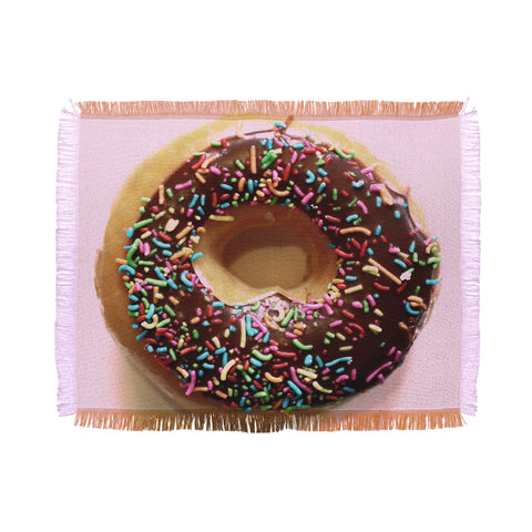 Ballack Art House Donut and pink Throw Blanket