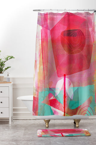 Barbara Chotiner A Rose is a Rose Shower Curtain And Mat