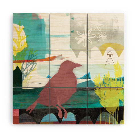 Barbara Chotiner Bird plus Ocean Wood Wall Mural