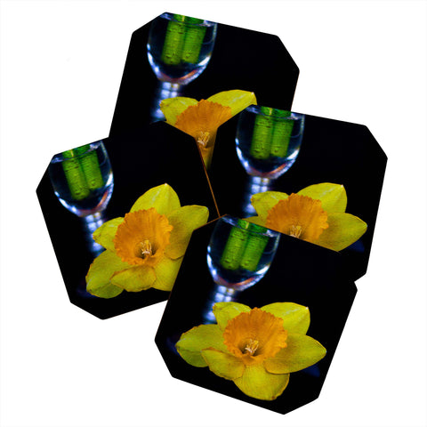 Barbara Sherman Daffodil Coaster Set