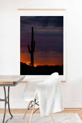 Barbara Sherman Saguaro Sunset Art Print And Hanger
