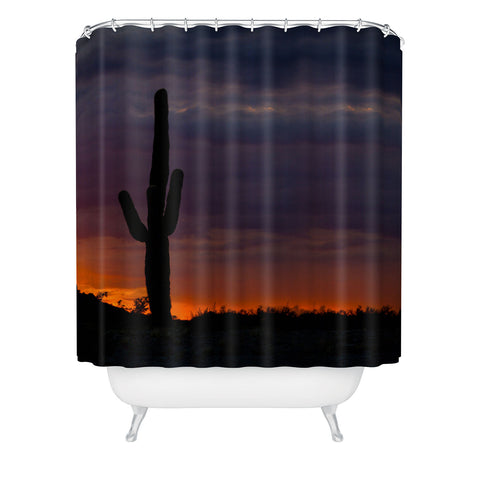 Barbara Sherman Saguaro Sunset Shower Curtain