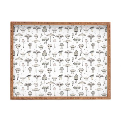 Barlena Mushrooms Pattern Rectangular Tray