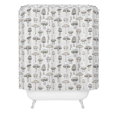 Barlena Mushrooms Pattern Shower Curtain