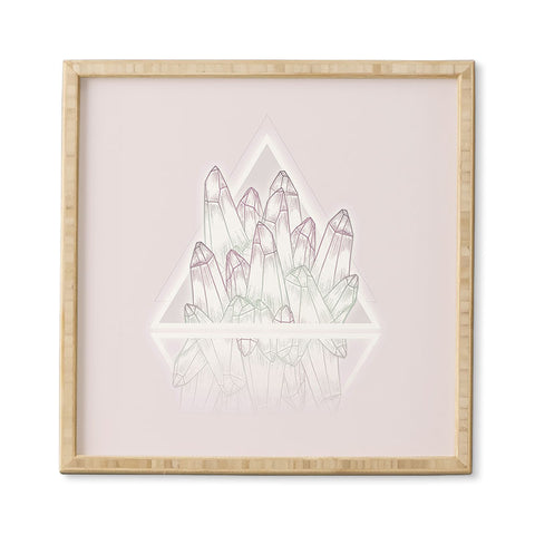 Barlena Pink Crystals Framed Wall Art