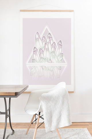 Barlena Pink Crystals Art Print And Hanger