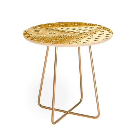 Becky Bailey Carol in Gold Round Side Table