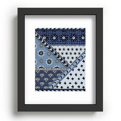 Becky Bailey Carol in Navy Blue Recessed Framing Rectangle