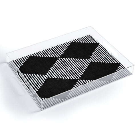Becky Bailey Diamond Stripe Geometric Acrylic Tray