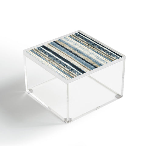 Becky Bailey Distressed Blue and White Acrylic Box
