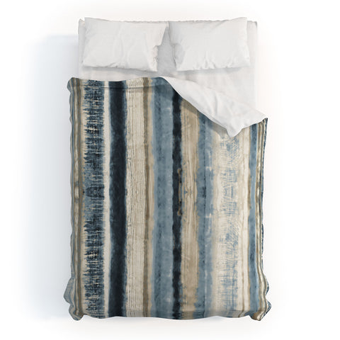 Becky Bailey Distressed Blue and White Duvet Cover