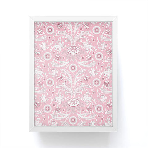 Becky Bailey Floral Damask in Pink Framed Mini Art Print