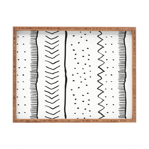 Becky Bailey Moroccan Stripe in Cream Rectangular Tray