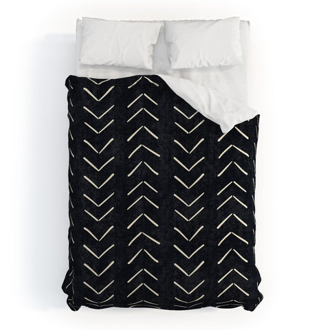 Becky Bailey Mud Cloth Big Arrows in Black and White Duvet Cover
