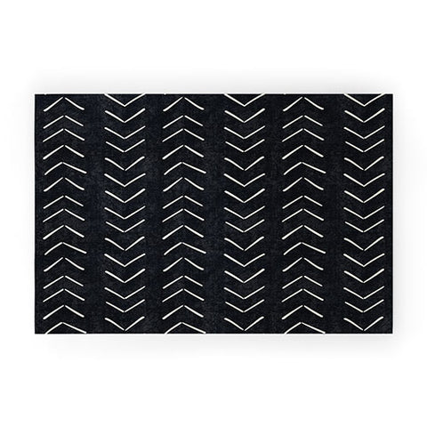 Becky Bailey Mud Cloth Big Arrows in Black and White Welcome Mat