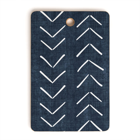 Becky Bailey Mud Cloth Big Arrows in Navy Cutting Board Rectangle