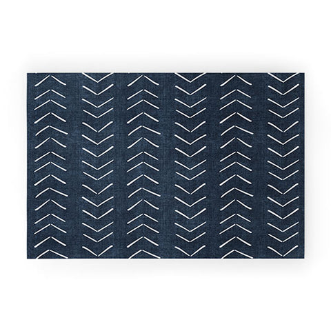 Becky Bailey Mud Cloth Big Arrows in Navy Welcome Mat
