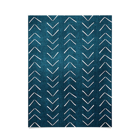 Becky Bailey Mud Cloth Big Arrows in Teal Poster