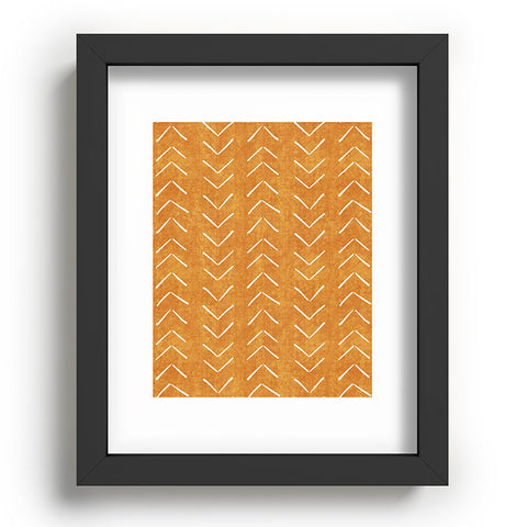 Becky Bailey Mud Cloth Big Arrows in Yellow Recessed Framing Rectangle