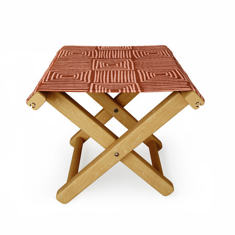 Becky Bailey Oasis in Rust Folding Stool