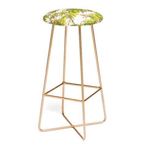 Becky Bailey Rhododendron Plant Pattern Bar Stool