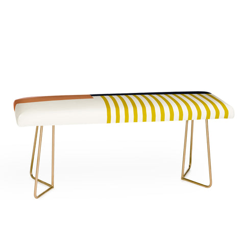 Becky Bailey Sol Abstract Geometric Print i Bench