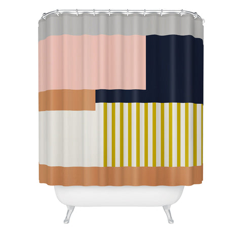 Becky Bailey Sol Abstract Geometric Print i Shower Curtain
