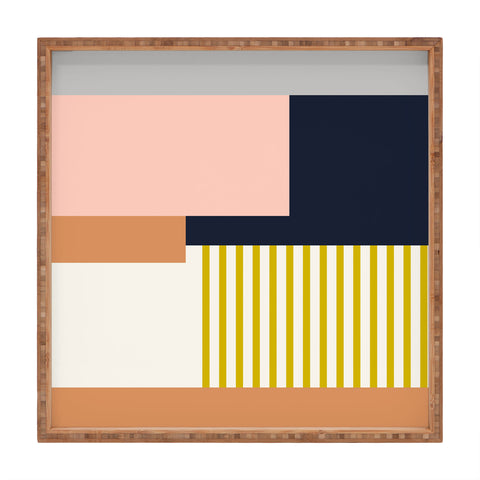 Becky Bailey Sol Abstract Geometric Print i Square Tray