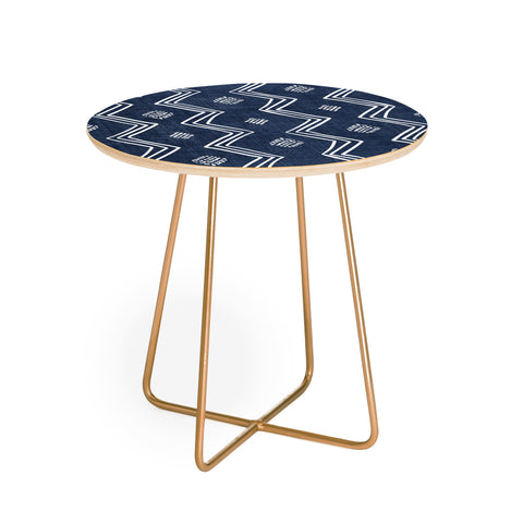 Becky Bailey Village in Navy Blue Round Side Table