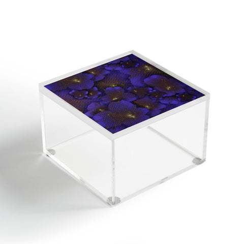 Bel Lefosse Design Electric Blue Orchid Acrylic Box